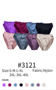 Lady Satin Plain Brief #3121