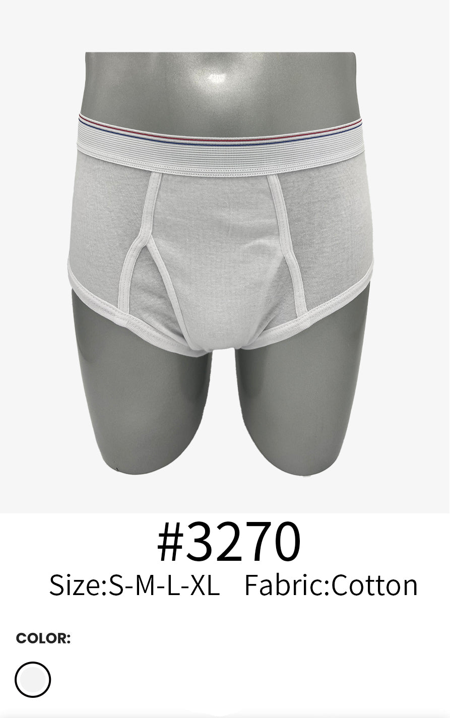 Men's White Brief #3270